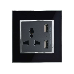 ABE MIRROR M1D-USB multi-function socket with USB black