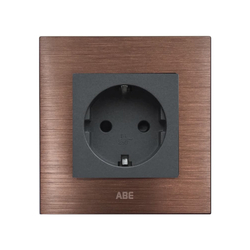 Ổ cắm châu âu ABE TITANIUM T1N-CA màu nâu