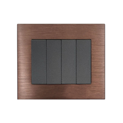Công tắc bốn 1 chiều ABE TITANIUM T1N-41C màu nâu
