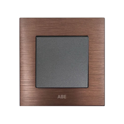 Công tắc đôi 2 chiều ABE TITANIUM T1N-12C màu nâu