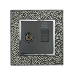 Ổ cắm tivi mạng ABE LEATHER D1D-TVM màu da cá đuối