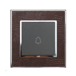 ABE LEATHER D1S-DB doorbell crocodile skin color