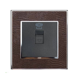 Ổ cắm điện thoại ABE LEATHER D1S-DT màu da cá sấu