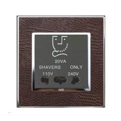 Ổ cắm máy cạo râu ABE LEATHER D1S-MCR màu da cá sấu