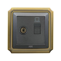 Ổ cắm tivi mạng ABE BRONZE B1X-TVM màu xám