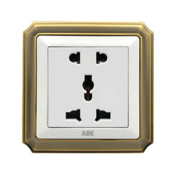 Ổ cắm đôi 3 chấu ABE BRONZE B1T-D3C màu trắng