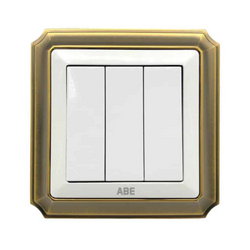 Công tắc điện ba ABE BRONZE B1T-32C màu trắng
