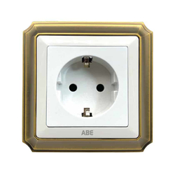 Ổ cắm châu âu ABE BRONZE B1T-CA màu trắng