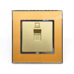 Ổ cắm mạng ABE MIRROR M1V-M màu vàng