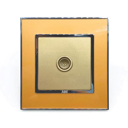 Ổ cắm tivi ABE MIRROR M1V-TV màu vàng