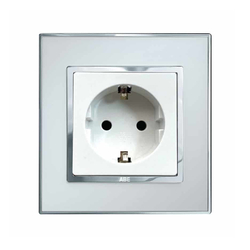 Ổ cắm châu âu ABE MIRROR M1T-CA màu trắng