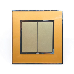 Công tắc đôi 2 chiều ABE MIRROR M1V-22C màu vàng