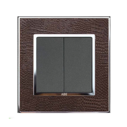 ABE LEATHER D1S-21C single electrical switch crocodile skin color