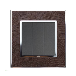 Công tắc điện ba ABE LEATHER D1S-31C màu da cá sấu