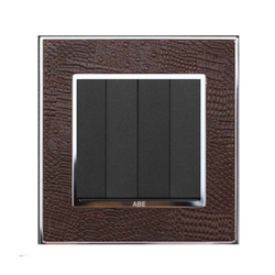 Công tắc điện bốn ABE LEATHER D1S-41C màu da cá sấu