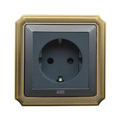 Ổ cắm châu âu ABE BRONZE B1X-CA màu xám
