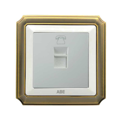 Ổ cắm điện thoại ABE BRONZE B1T-DT màu trắng