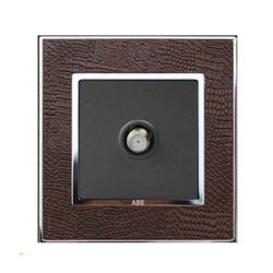 Ổ cắm tivi ABE LEATHER D1S-TV màu da cá sấu
