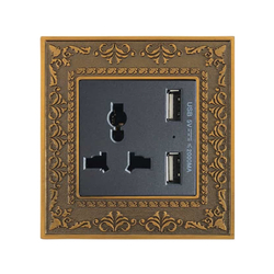 Ổ cắm đa năng kèm USB ABE LACE L1X-USB màu xám