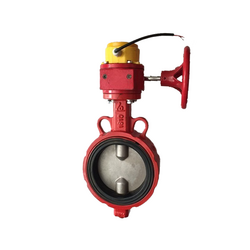 Shin Yi stainless steel handwheel butterfly valve WBGS-0150-16-D2R red