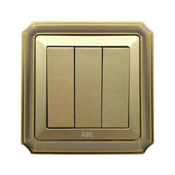 ABE BRONZE B1V-31C three-way electrical switch, yellow
