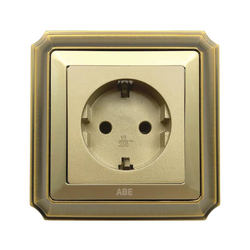Ổ cắm châu âu ABE BRONZE B1V-CA màu vàng
