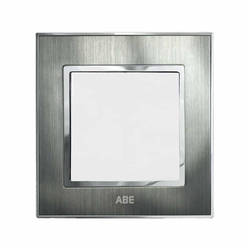 Công tắc đơn 1 chiều ABE SATIN S1B-11CT màu bạc