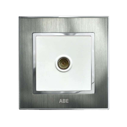 Ổ cắm tivi ABE SATIN S1B-TVT màu bạc