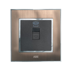 Ổ cắm điện thoại ABE SATIN S1D-DT màu đồng