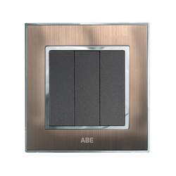 Công tắc ba 1 chiều ABE SATIN S1D-31C màu đồng