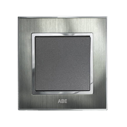 Công tắc đơn 2 chiều ABE SATIN S1B-12C màu bạc