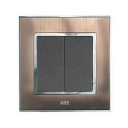 Công tắc đôi 2 chiều ABE SATIN S1D-22C màu đồng