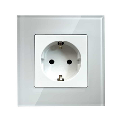 European socket ABE CRYSTAL C1T-CA white