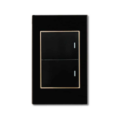 ABE CRYSTAL C1D-22C double electrical switch black