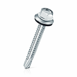 Hexagonal self-tapping screws box, with heat-resistant washer Patta M5.5x40mm (400 pcs)