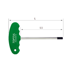 T lục giác có tay cầm nhựa 1/4mm Toptul AHAI0819