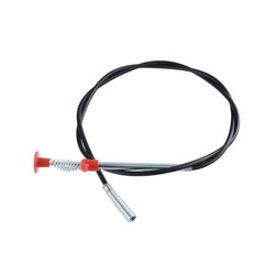 Spring-loaded toilet drain unclogging tool with 3m tongs