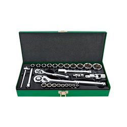 TOPTUL GCAD2802 28-piece 1/4 inch & 1/2 inch hexagon socket set, ball type