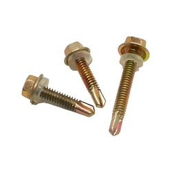 Hộp vít bắn tôn lục giác, mạ kẽm vàng, có đầu đệm chịu nhiệt Patta 12x25mm (200 Cái)