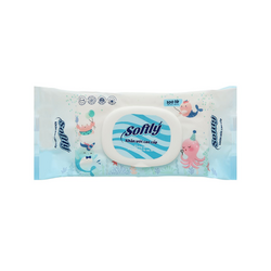 Softly premium unscented wet wipes 100 pieces