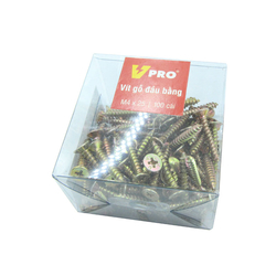 Vít gỗ đầu bằng M4x25 VPRO V2019029 hộp 100 cái