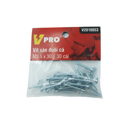 Vít sàn đuôi cá M3.5x30 VPRO V2019053 túi 30 cái