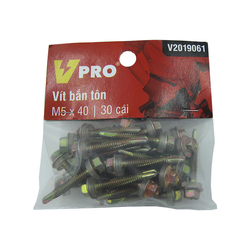 Vít bắn tôn M5x40 VPRO V2019061 túi 30 cái