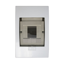 Nanoco NDP108 4-8 way plastic metal base electrical cabinet