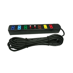 6-socket, 2-switch power outlet, 5m wire, 2200W - 3300W LiOA 6S5