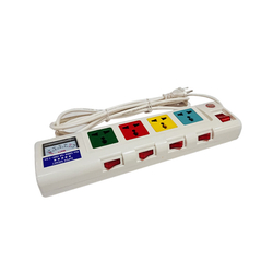 Ổ cắm điện 4 ổ cắm dây 2.5m có đồng hồ báo điện áp 3300w LiOA 4OFSSA2.5-2