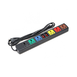 Multi-function power outlet 6 sockets 2 switches 5m wire 2200W - 3300W LiOA 6D52N