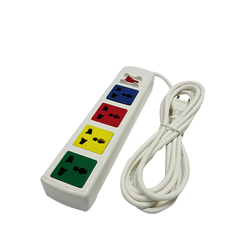 Ổ cắm điện kéo dài đa năng 4 ổ cắm 1 công tắc dây 3m trắng 2200W - 3300W LiOA 4D32WN