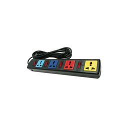 Ổ cắm điện đa năng 4 ổ cắm 4 công tắc dây 5m 2200W - 3300W LiOA 4DOF52N