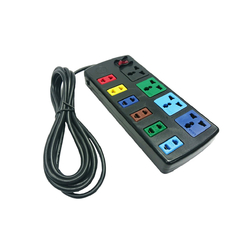 Ổ cắm điện kéo dài đa năng kết hợp 10 ổ cắm dây 5m 2200W - 3300W LiOA 4D6S52